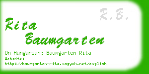 rita baumgarten business card